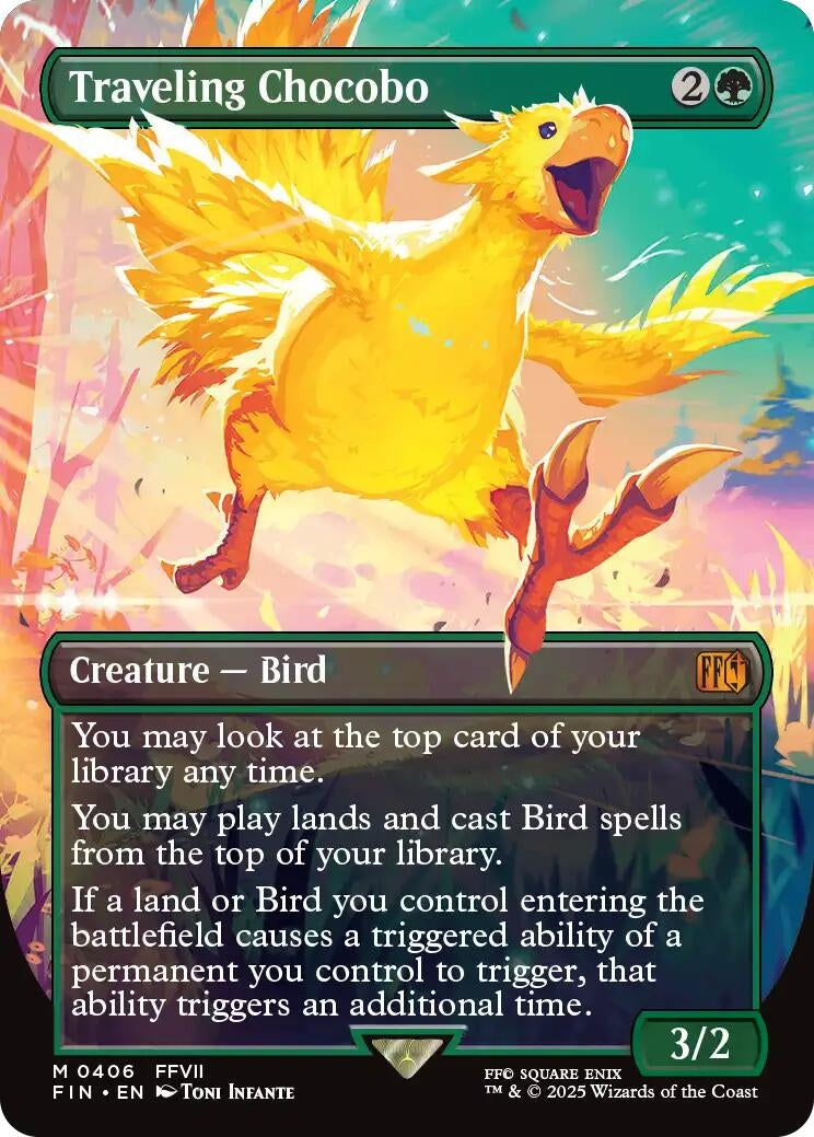 Image for Traveling Chocobo (Borderless) (406) (FINAL FANTASY) - Magic: The Gathering