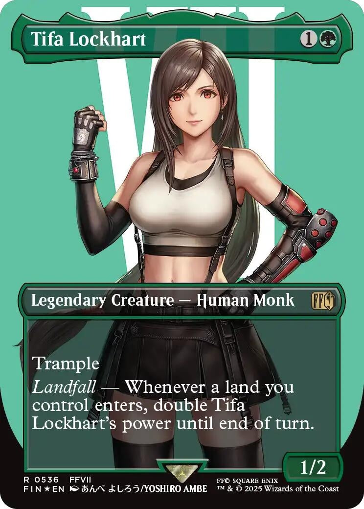 Image for Tifa Lockhart (Borderless) (Surge Foil) (536) (FINAL FANTASY) - Magic: The Gathering
