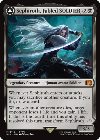 Image for Sephiroth, Fabled SOLDIER (115) (FINAL FANTASY) - Magic: The Gathering