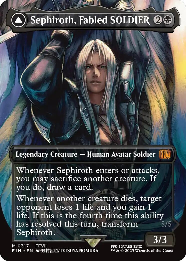 Image for Sephiroth, Fabled SOLDIER (Borderless) (0317) (317) (FINAL FANTASY) - Magic: The Gathering