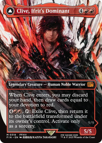 Image for Clive, Ifrit's Dominant (Borderless) (0318) (318) (FINAL FANTASY) - Magic: The Gathering