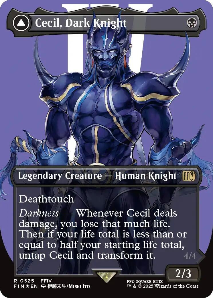 Image for Cecil, Dark Knight (Borderless) (Surge Foil) (525) (FINAL FANTASY) - Magic: The Gathering