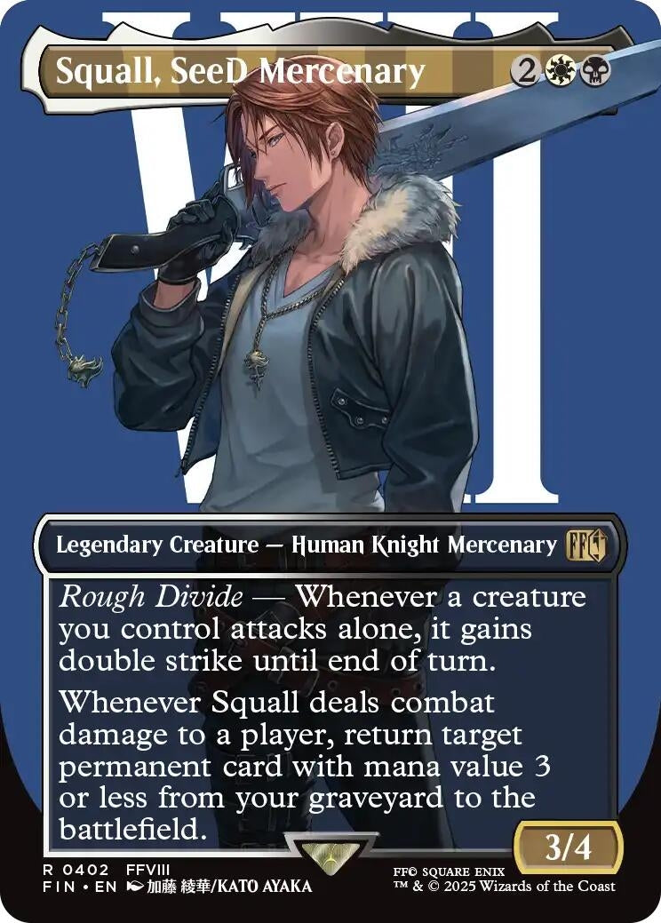 Image for Squall, SeeD Mercenary (Borderless) (402) (FINAL FANTASY) - Magic: The Gathering