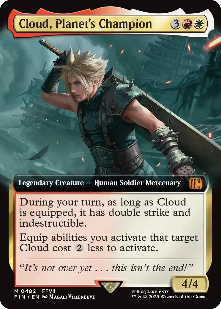 Image for Cloud, Planet's Champion (Extended Art) (482) (FINAL FANTASY) - Magic: The Gathering