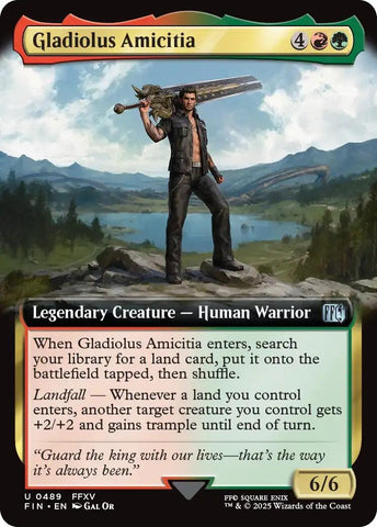Image for Gladiolus Amicitia (Extended Art) (489) (FINAL FANTASY) - Magic: The Gathering