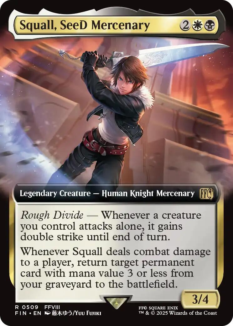 Image for Squall, SeeD Mercenary (Extended Art) (509) (FINAL FANTASY) - Magic: The Gathering