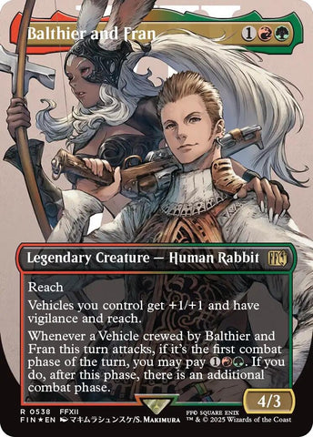 Image for Balthier and Fran (Borderless) (Surge Foil) (0538) (538) (FINAL FANTASY) - Magic: The Gathering