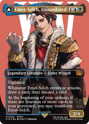 Image for Emet-Selch, Unsundered (Borderless) (Surge Foil) (539) (FINAL FANTASY) - Magic: The Gathering