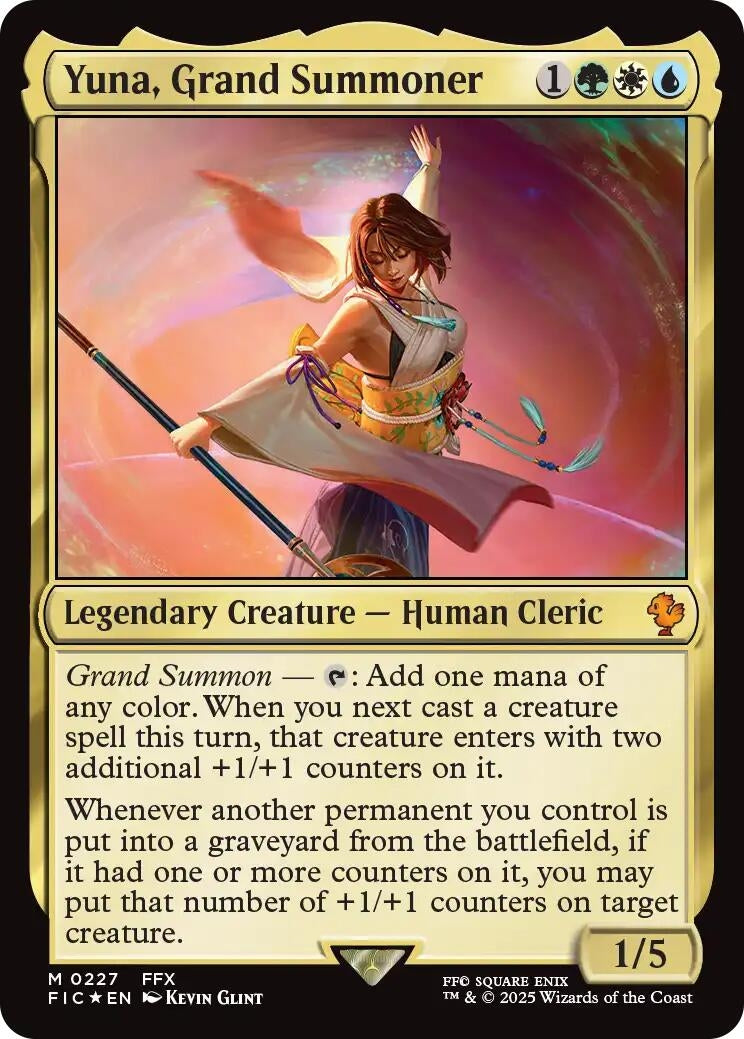 Image for Yuna, Grand Summoner (Surge Foil) (227) (Commander: FINAL FANTASY) - Magic: The Gathering