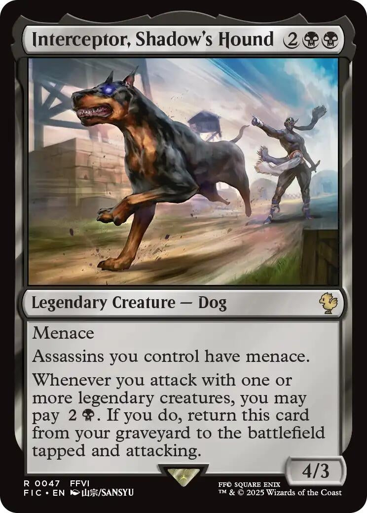 Image for Interceptor, Shadow's Hound (47) (Commander: FINAL FANTASY) - Magic: The Gathering