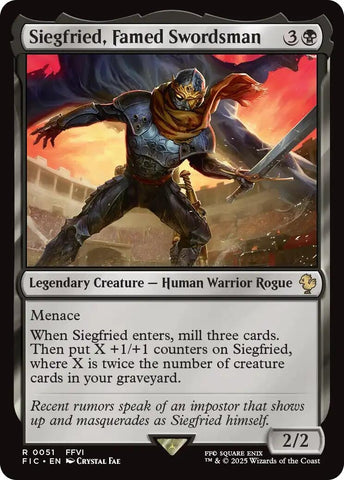 Image for Siegfried, Famed Swordsman (51) (Commander: FINAL FANTASY) - Magic: The Gathering