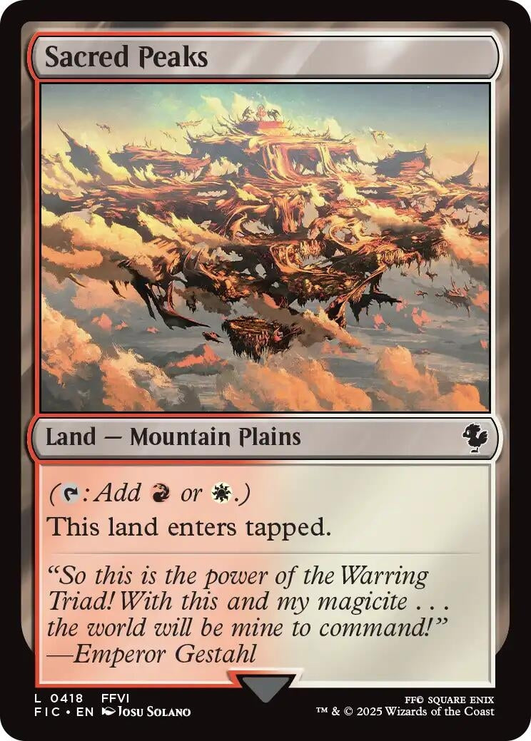 Image for Sacred Peaks (418) (Commander: FINAL FANTASY) - Magic: The Gathering