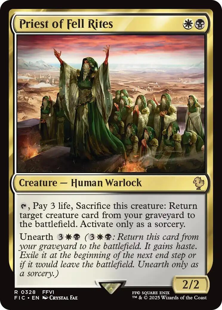Image for Priest of Fell Rites (328) (FINAL FANTASY) - Magic: The Gathering