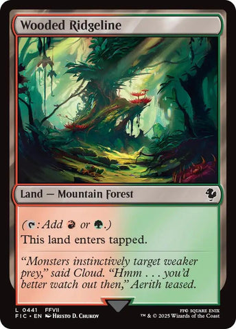 Image for Wooded Ridgeline (441) (Commander: FINAL FANTASY) - Magic: The Gathering