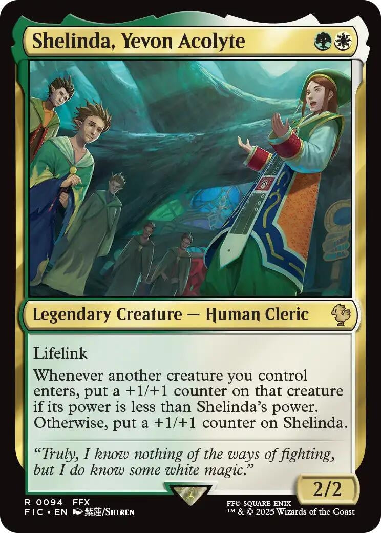 Image for Shelinda, Yevon Acolyte (94) (Commander: FINAL FANTASY) - Magic: The Gathering