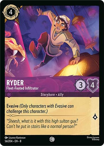Image for Ryder - Fleet-Footed Infiltrator (56/204) [Reign of Jafar] - Disney Lorcana
