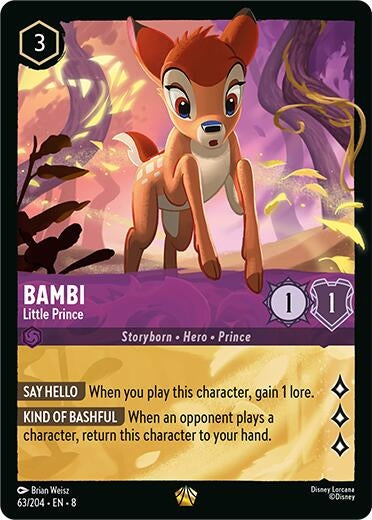Image for Bambi - Little Prince (63/204) [Reign of Jafar] - Disney Lorcana