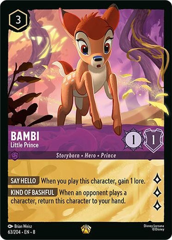 Image for Bambi - Little Prince (63/204) [Reign of Jafar] - Disney Lorcana
