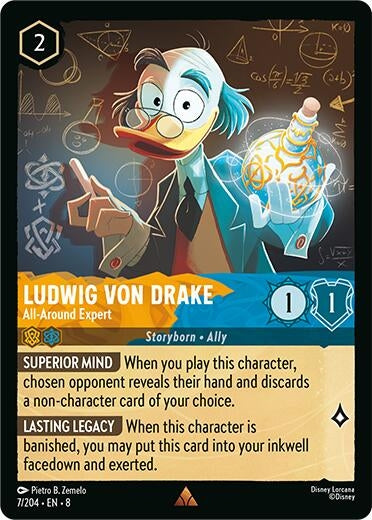 Image for Ludwig Von Drake - All-Around Expert (7/204) [Reign of Jafar] - Disney Lorcana
