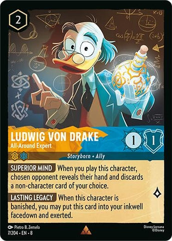 Image for Ludwig Von Drake - All-Around Expert (7/204) [Reign of Jafar] - Disney Lorcana