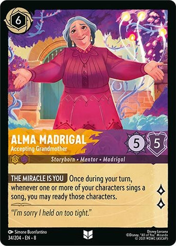 Image for Alma Madrigal - Accepting Grandmother (34/204) [Reign of Jafar] - Disney Lorcana