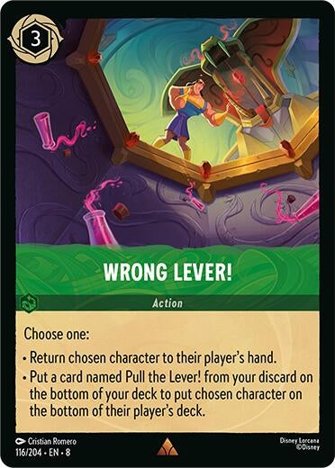 Image for Wrong Lever! (116/204) [Reign of Jafar] - Disney Lorcana