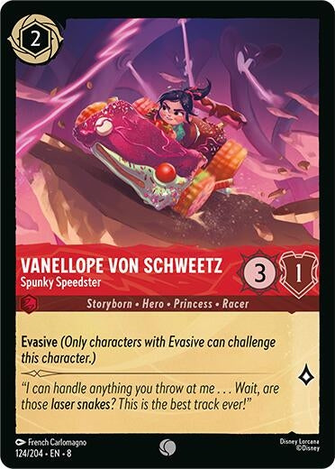 Image for Vanellope Von Schweetz - Spunky Speedster (124/204) [Reign of Jafar] - Disney Lorcana