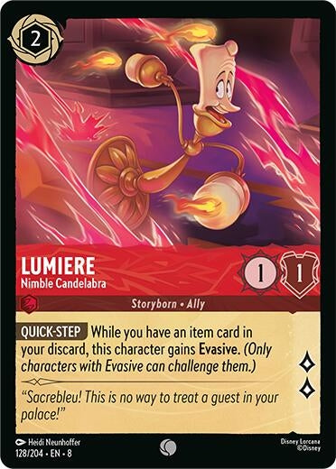 Image for Lumiere - Nimble Candelabra (128/204) [Reign of Jafar] - Disney Lorcana