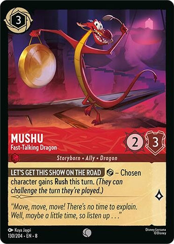 Image for Mushu - Fast-Talking Dragon (130/204) [Reign of Jafar] - Disney Lorcana