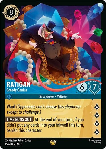 Image for Ratigan - Greedy Genius (167/204) [Reign of Jafar] - Disney Lorcana
