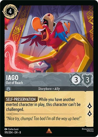 Image for Iago - Out of Reach (195/204) [Reign of Jafar] - Disney Lorcana