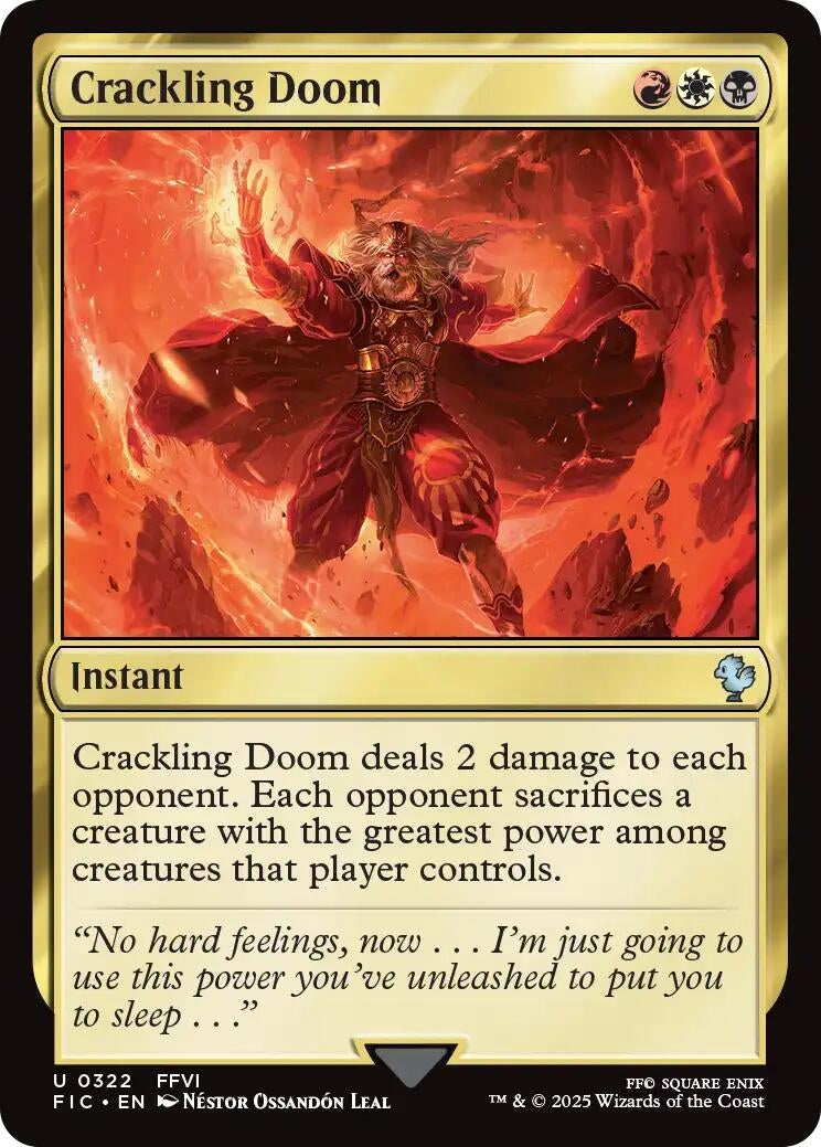 Image for Crackling Doom (322) (Commander: FINAL FANTASY) - Magic: The Gathering