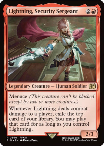 Image for Lightning, Security Sergeant (560) (FINAL FANTASY) - Magic: The Gathering