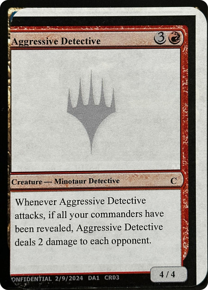 Image for Aggressive Detective (Un-Known Event Playtest Cards) - Magic: The Gathering