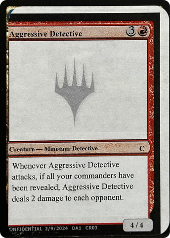 Image for Aggressive Detective (Un-Known Event Playtest Cards) - Magic: The Gathering