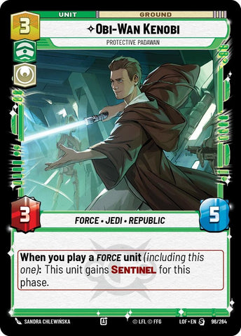 Image for Obi-Wan Kenobi - Protective Padawan (096/264) (Legends of the Force) - Star Wars: Unlimited