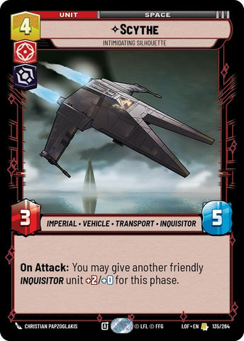 Image for Scythe - Intimidating Silhouette (135/264) (Legends of the Force) - Star Wars: Unlimited