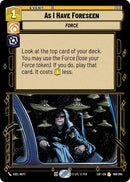 Image for As I Have Foreseen (188/264) (Legends of the Force) - Star Wars: Unlimited