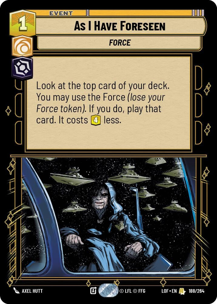 Image for As I Have Foreseen (188/264) (Legends of the Force) - Star Wars: Unlimited