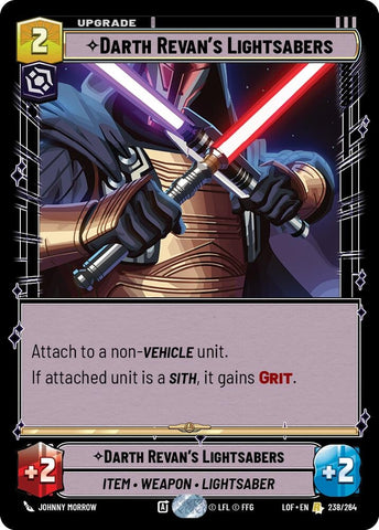 Image for Darth Revan's Lightsabers (238/264) (Legends of the Force) - Star Wars: Unlimited