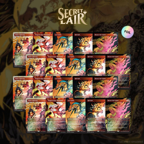 Image for Secret Lair Drop: EVERYTHING IS ON FIRE - Rainbow Foil Playset Bundle - Magic: The Gathering