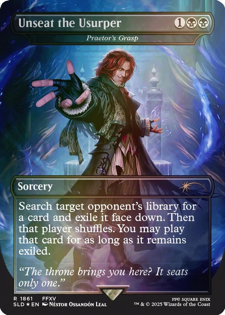 Image for Unseat the Usurper - Praetor's Grasp (Rainbow Foil) (1861) (Secret Lair Drop Series) - Magic: The Gathering