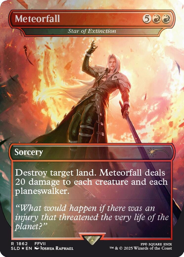 Image for Meteorfall - Star of Extinction (Rainbow Foil) (1862) (Secret Lair Drop Series) - Magic: The Gathering