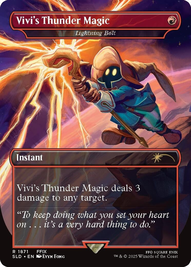 Image for Vivi's Thunder Magic - Lightning Bolt (1871) (Secret Lair Drop Series) - Magic: The Gathering