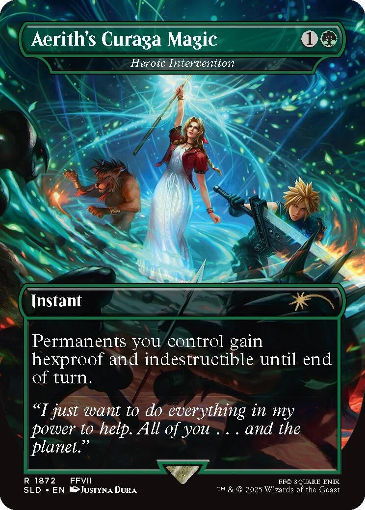 Image for Aerith's Curaga Magic - Heroic Intervention (1872) (Secret Lair Drop Series) - Magic: The Gathering