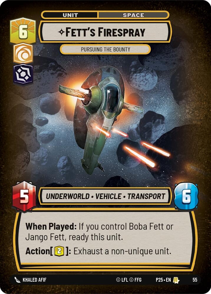 Image for Fett's Firespray - Pursuing the Bounty (55) - Star Wars: Unlimited