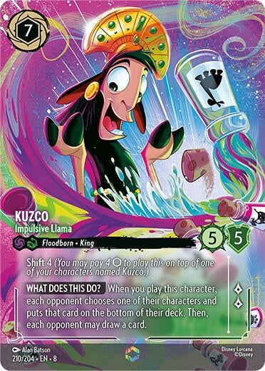 Image for Kuzco - Impulsive Llama (Enchanted) (210/204) - Disney Lorcana