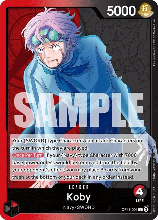 Image for Koby (001) (OP11-001) (A Fist of Divine Speed) - One Piece Card Game