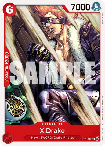 Image for X.Drake (OP11-017) (A Fist of Divine Speed) - One Piece Card Game