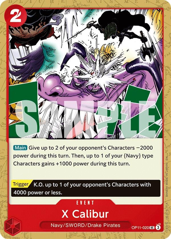 Image for X Calibur (OP11-020) (A Fist of Divine Speed) - One Piece Card Game